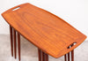 Fab Set of Teak Nesting Tables, Made in Denmark, Refinished