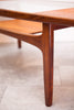 Gorgeous Mid Century Teak Coffee Table w/ Clever Glass Insert