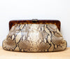 Sassy Snakeskin & Tortoiseshell Lucite Handbag w/ Chairn