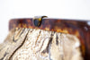 Sassy Snakeskin & Tortoiseshell Lucite Handbag w/ Chairn