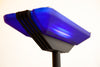 Funky 1980s Post Modern Floor Lamp w/ Cobalt Blue Glass