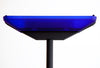Funky 1980s Post Modern Floor Lamp w/ Cobalt Blue Glass