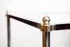 Sleek & Compact Chrome/Brass/Smoked Glass Coffee/Side Table