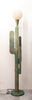 One of a Kind Abstract Metal Cactus Lamp, w/ Spaghetti Lucite Shade