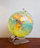 Amazing 1972 Light-Up World Globe with Sculptural Lucite Stand
