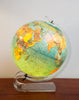 Amazing 1972 Light-Up World Globe with Sculptural Lucite Stand