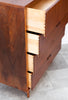 Refinished Mid Century Walnut Tall Dresser w/ Rosewood Pulls
