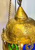 Fabulous Antique Middle Eastern Brass Swag Lamp