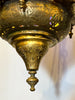 Fabulous Antique Middle Eastern Brass Swag Lamp