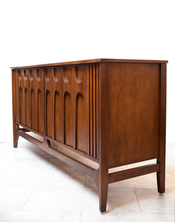 Funky Design 1960s Walnut Sideboard, Compact & Tons of Storage