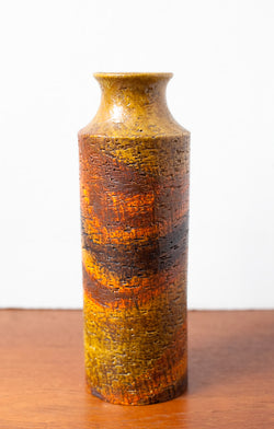 Fabulous Cylindrical Mid Century Marcello Fantoni Ceramic Vase