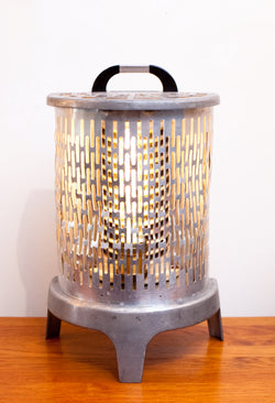 One of a Kind Table Lamp Made from 1930s Industrial Heater