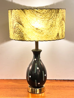 Beautiful Table Lamp Made in Italy by Bitossi, with Vintage Fibreglass Shade