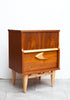 SALE! Fabulous Refinished 1950s Nightstand with Funky Atomic Design