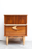 SALE! Fabulous Refinished 1950s Nightstand with Funky Atomic Design