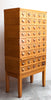 Incredible 45-Drawer Vintage Oak Card Catalog w/ Pull Out Desk/Trays