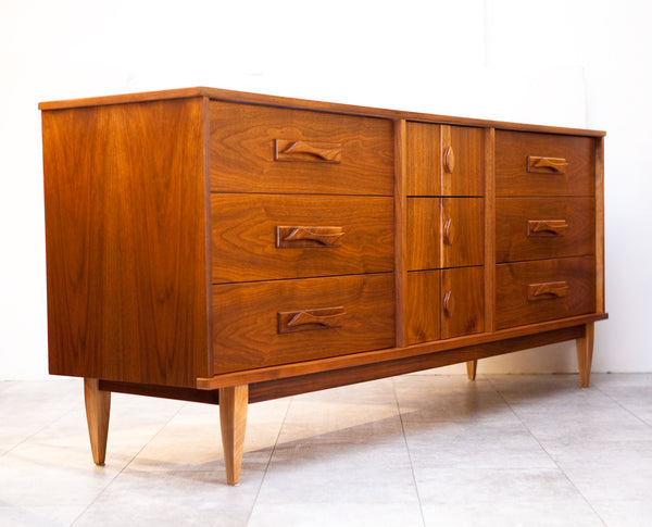 Fabulous Mid Century Dresser, Completely Refinished, Awesome Design