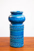 Mid Century Bitossi "Rimini Blue" Vase, Sculptural Shape