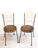 Fabulous Pair of 1950s Chairs with Leopard Fabric