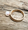 Beautiful 10K Gold and Pearl Ring in Brutalist Style