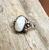 Unique Antique Baroque Pearl Ring in Sterling Silver w/ Gold Overlay
