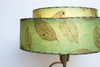 Gorgeous Mid Century Turquoise Green Floor Lamp, w/ Metallic Gold Details