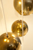 Spectacular 1960s Brass Globe Chandelier