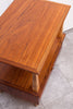 Mid Century Walnut & Elm Nightstand/Side Table, Refinished