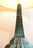 Fabulous Mid Century Atomic Style Turquoise/Green Ceramic Lamp