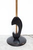 Beautiful Mid Century Floor Lamp w/ Sculptural Details & Two-Tier Shade