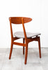 SALE! Fabulous Set of 6 Mid Century Teak Dining Chairs, Rare Design, Reupholstered