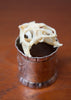Unusual Bearded Dragon Skull on Reclaimed Vintage Silver Tone Napkin Ring