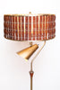 Amazing 1950s Floor Lamp with Tony Paul "Interlace" Shade & Reading Light
