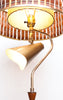 Amazing 1950s Floor Lamp with Tony Paul "Interlace" Shade & Reading Light