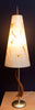 Amazing 1950s Table Lamp w/ Pressed Butterfly Shade, Sculptural Details