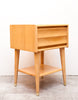 Beautiful Mid Century Solid Birch Nightstand, Completely Refinished