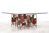 Mid Century Brutalist Metal Art & Glass Coffee Table