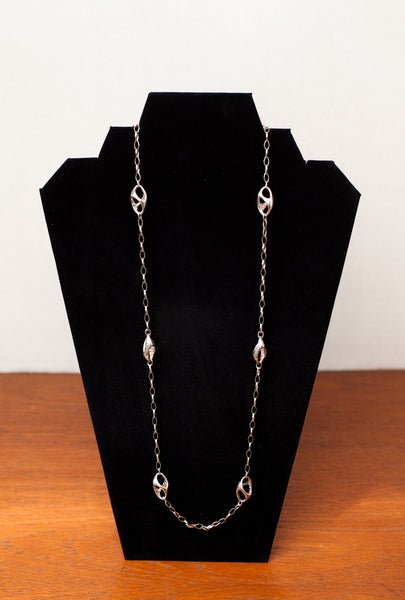 Beautiful Brutalist Style Sterling Silver Necklace by Orlando Orlandini