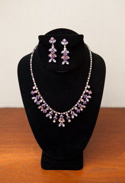 Exquisite Lavender Necklace & Earrings by Gustave Sherman