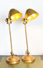 Gorgeous Pair of Vintage Industrial/Art Deco Style Articulated Brass Lamps