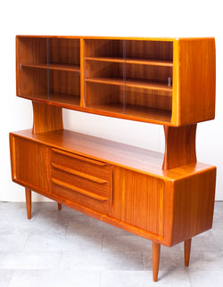 Incredible Danish Teak Mid Century Sideboard/Hutch, Impeccable Design & Quality
