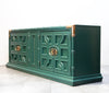 Fabulous Painted 1970s Hollywood Regency Sideboard w/ Brass Accents