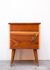 Super Cute 1950s Refinished Nightstand/Side Table w/ Atomic Pull