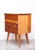 Super Cute 1950s Refinished Nightstand/Side Table w/ Atomic Pull