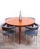 SALE! Compact Mid Century Round Teak Dining Table, Made in Denmark, Refinished