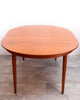 SALE! Compact Mid Century Round Teak Dining Table, Made in Denmark, Refinished
