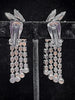 Beautiful Long Dangle Rhinestone Earrings by Continental, 1950s