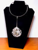 One of a Kind Statement Necklace, Sterling Silver & Pyrite