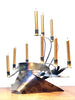 Amazing 1970s Iron Candelabra by FerArt of Quebec, Abstract Design
