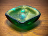 Beautiful Petite Murano Glass Dish in Emerald and Gold
